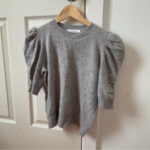 Frame denim cashmere puff sleeve sweater in xs